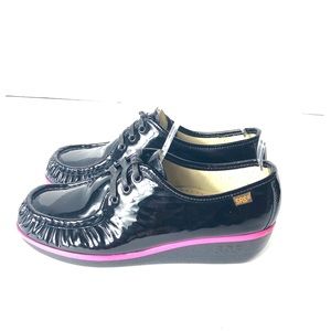 SAS Wedge Loafers Comfort Slip-on Black Shoe. Size 8. Classy Boho
